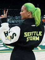Kayce Kirihara Seattle Storm Cropped Varsity Jacket