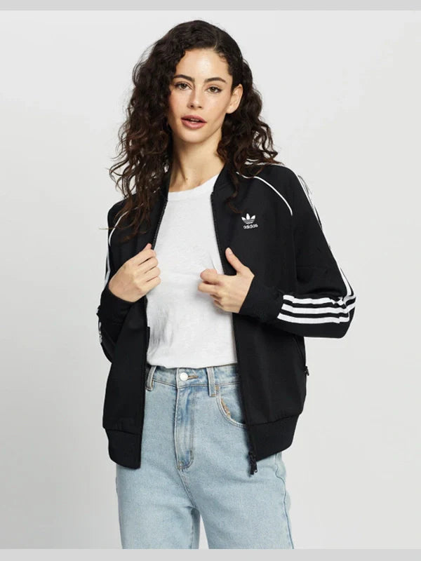 Kendall-Jenner-Adidas-Three-Stripe-Black-Jacket