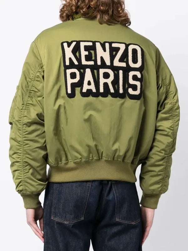 Kenzo Paris Bomber Jacket Green - Embroidery