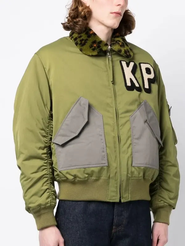 Kenzo Paris Bomber Jacket Green - Embroidery