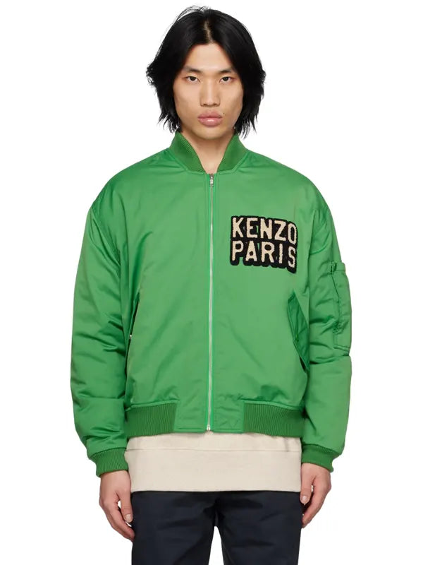 Kenzo Paris Bomber Jacket Green - Embroidery