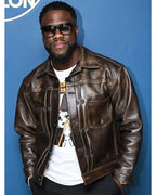 Kevin Hart Fight Night The Million Dollar Heist Movie Premiere Leather Jacket