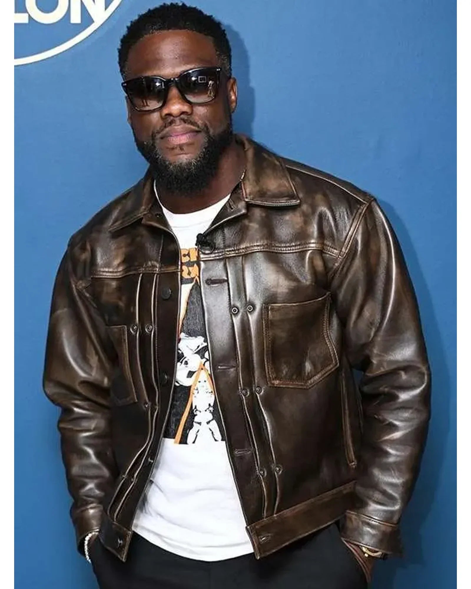 Kevin Hart Fight Night The Million Dollar Heist Movie Premiere Leather Jacket