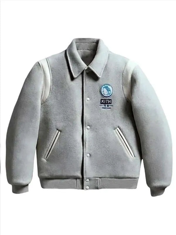 Kith X Jinro Soju Grey Varsity Jacket