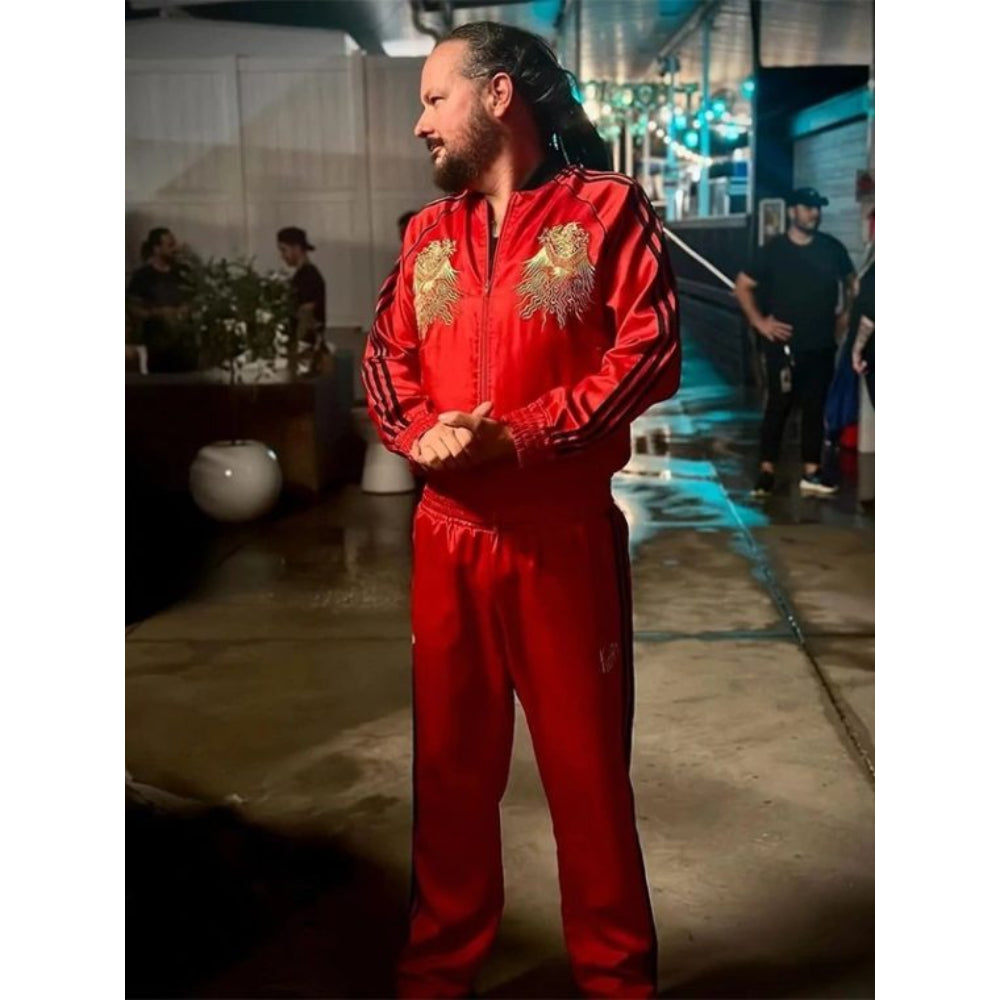 Korn Red Tracksuit - Embroidered