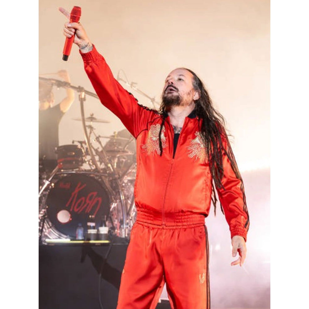 Korn Red Tracksuit - Embroidered