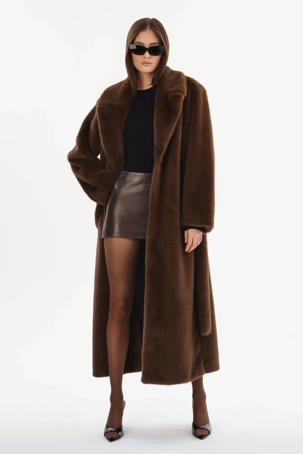 LAMARQUE-Darelle-Faux-Fur-Maxi-Coat-Walnut