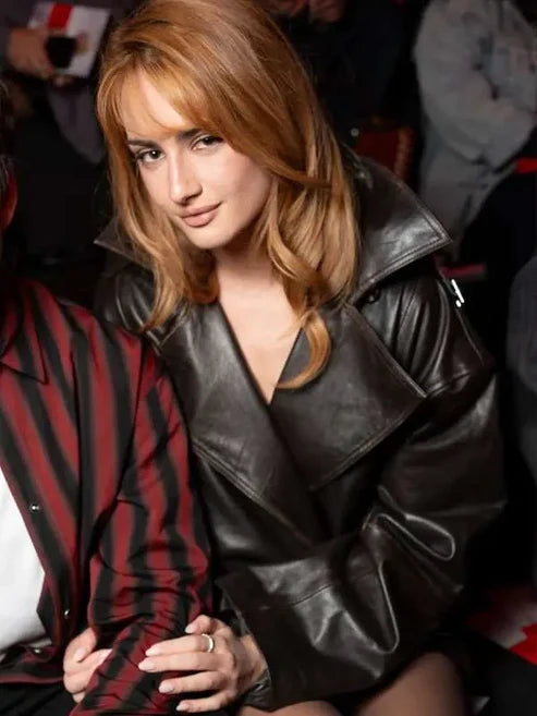 Grace Van Patten LFW 2026 Leather Jacket