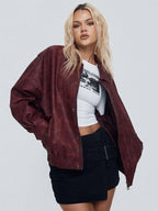 LIONESS-Kenny-Bomber-Jacket-In-Burgundy