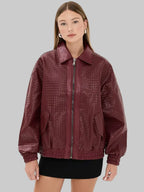 LIONESS-Kenny-Bomber-Leather-Jacket-Burgundy