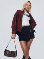 LIONESS-Womens-Kenny-Bomber-Jacket-In-Burgundy