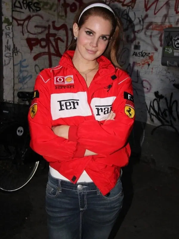 Lana Del Rey Racing Jacket Red