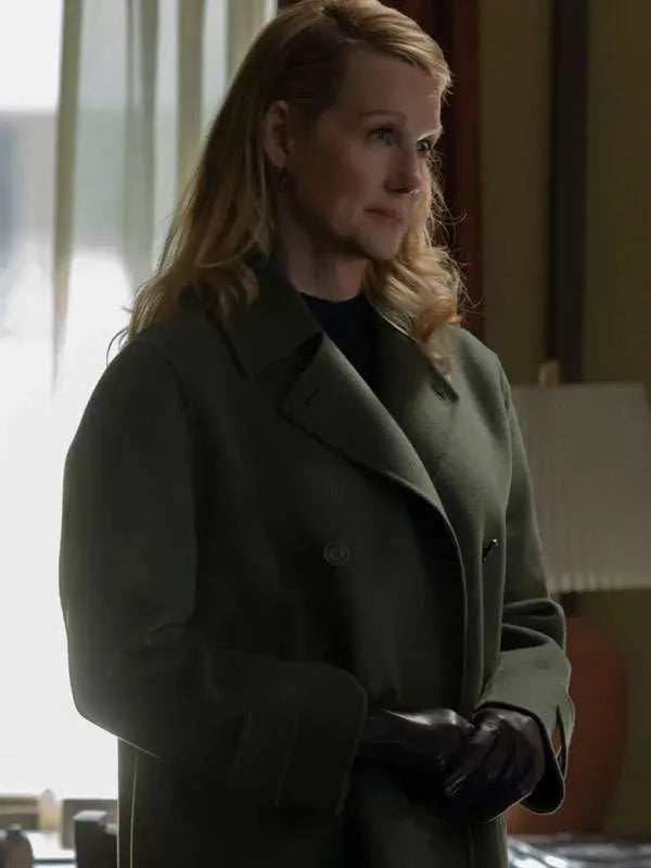 Lanterns 2026 Laura Linney Green Coat