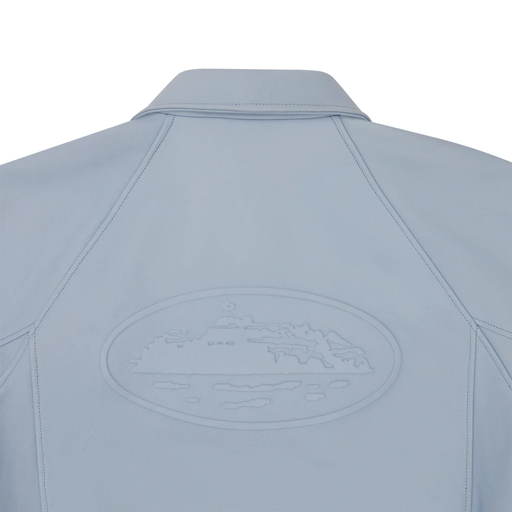 Corteiz Leather Jacket Blue