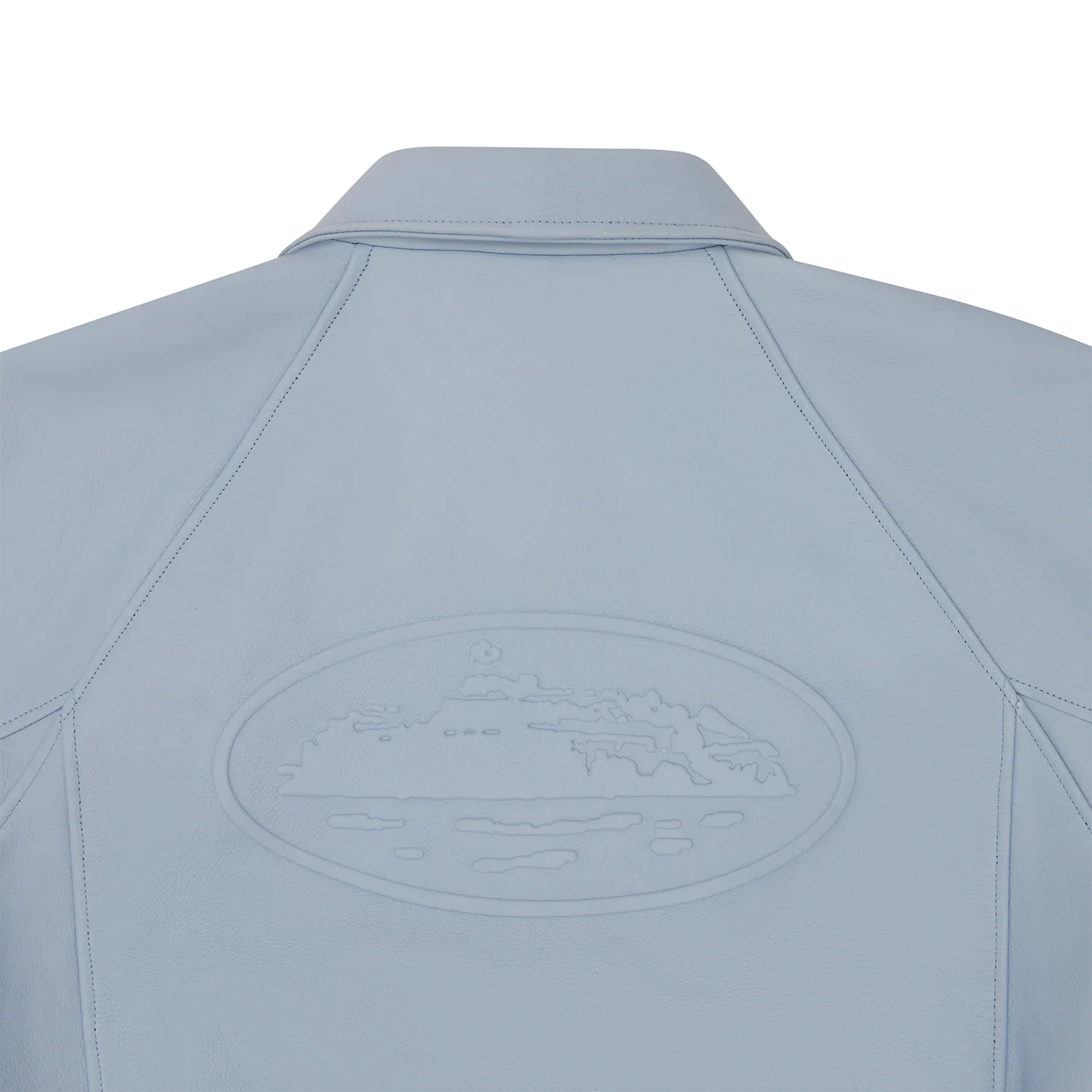 Corteiz Leather Jacket Blue