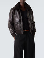 Lemaire-Shearling-Collar-Leather-Jacket
