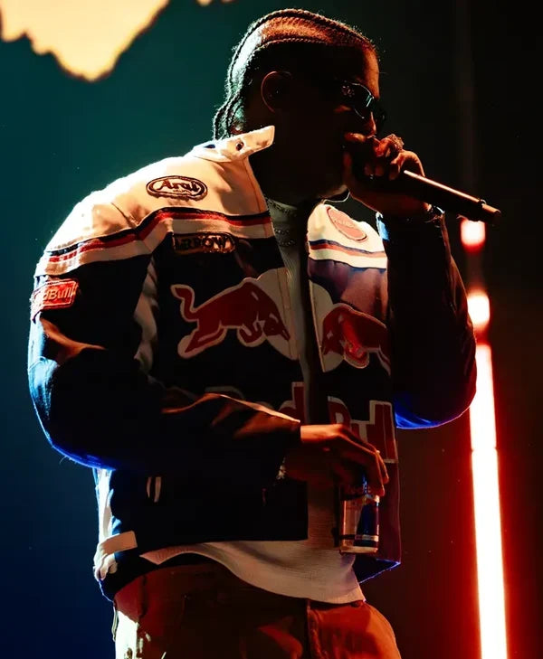 Setlist Chicago Lil Yachty Red Bull Racing Leather Jacket