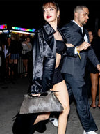 Lisa Bvlgari Serpenti Infinito After Party Black Coat