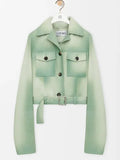 Loewe Suede Jacket Green