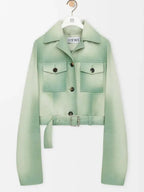 Loewe Suede Jacket Green
