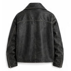 London City 2026 Lily Collins Black Leather Jacket