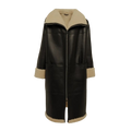 Shearling Coat Style Leather Duster For Women Zing Apparel