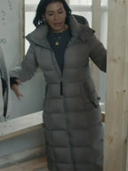 Love It Or List It S21 Page Turner Taupe Long Puffer Coat