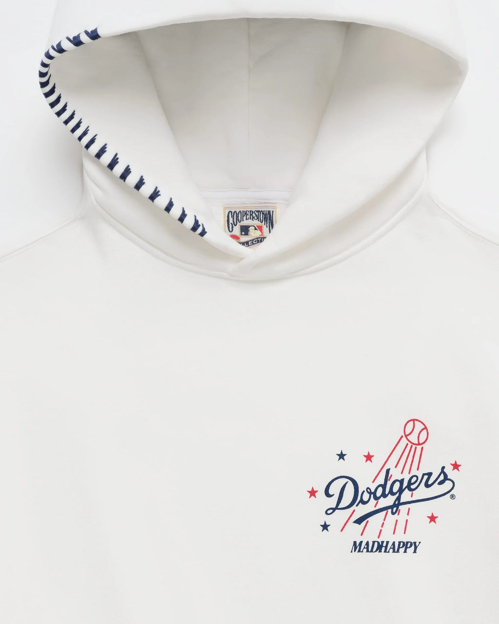Madhappy Dodgers Hoodie White - Embroidery