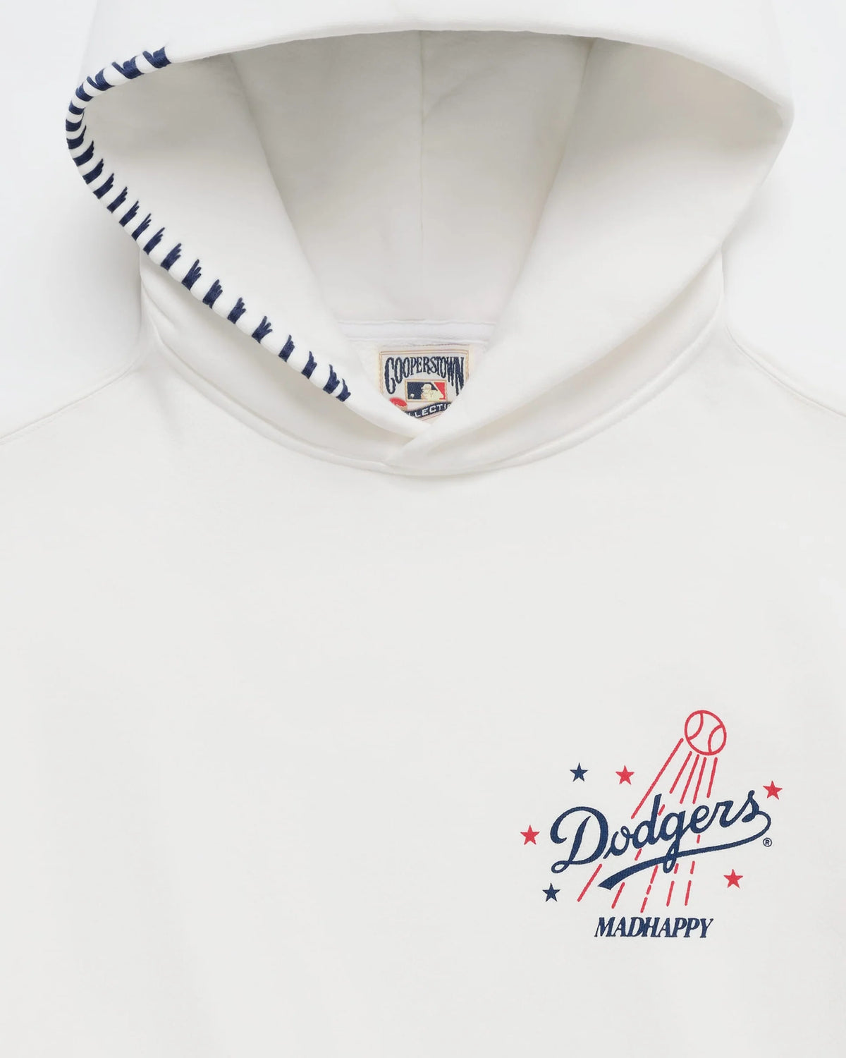 Madhappy Dodgers Hoodie White - Embroidery