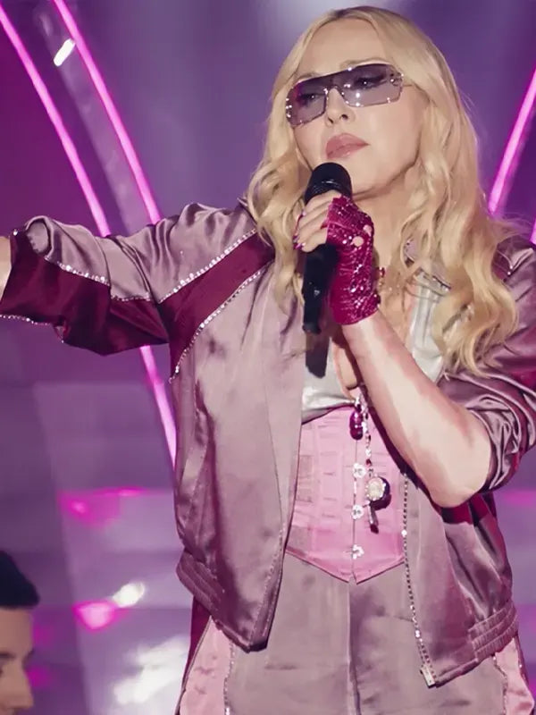 Madonna FIFA World Cup Final Halftime Show Purple Jacket