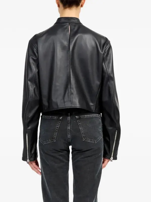 Maison Margiela 5 ZIP Leather Jacket Black