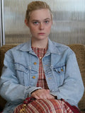 Margo’s Got Money Troubles 2026 Elle Fanning Blue Denim Jacket