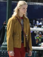 Margo’s Got Money Troubles 2026 Elle Fanning Brown Cotton Jacket