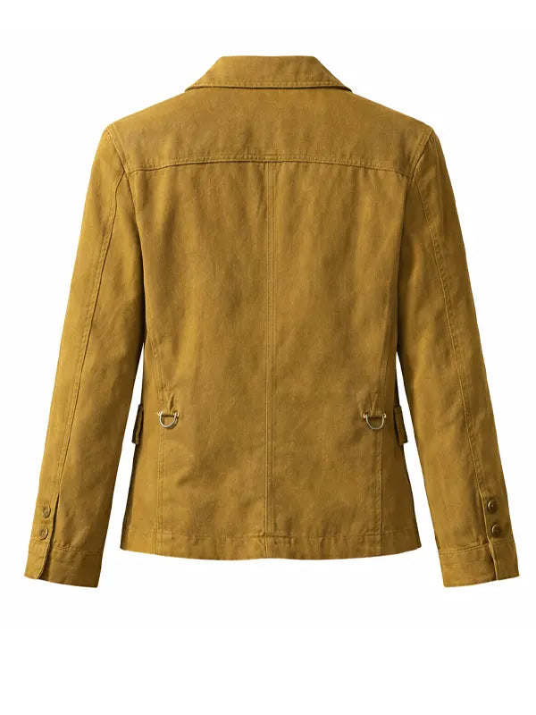 Margo’s Got Money Troubles 2026 Elle Fanning Brown Cotton Jacket