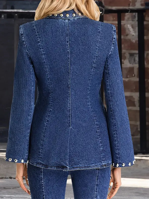 Margo’s Got Money Troubles 2026 Michelle Pfeiffer Blue Denim Blazer