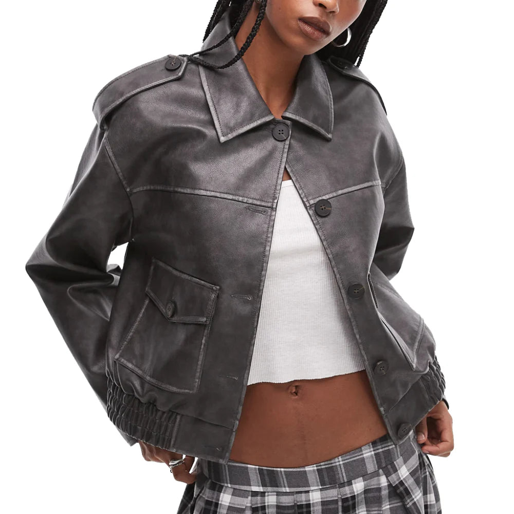 Marshalls  Ash Santos Black Leather Jacket