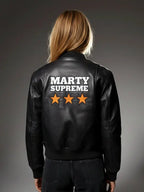 Marty-Supreme-Bomber-Black-Faux-Leather-Jacket
