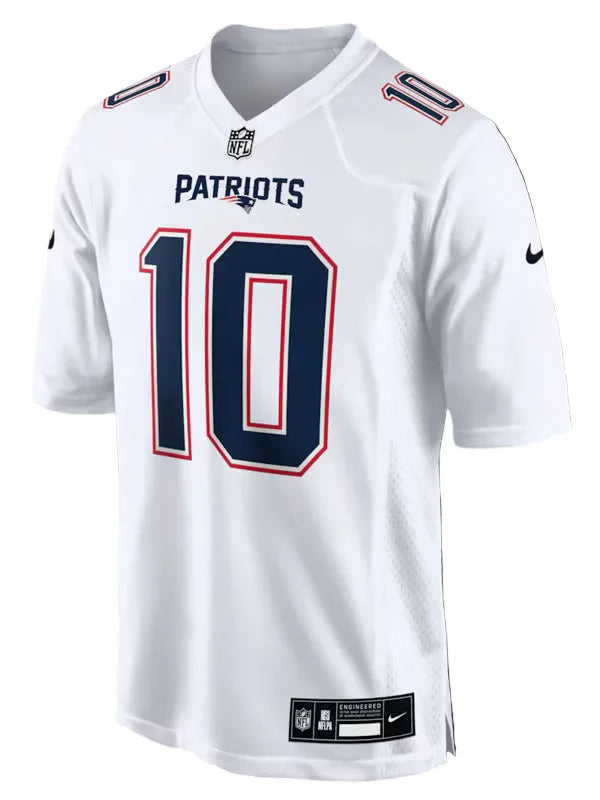 Men-Nike-Drake-Maye-Tundra-White-New-England-Patriots-Game-Jersey