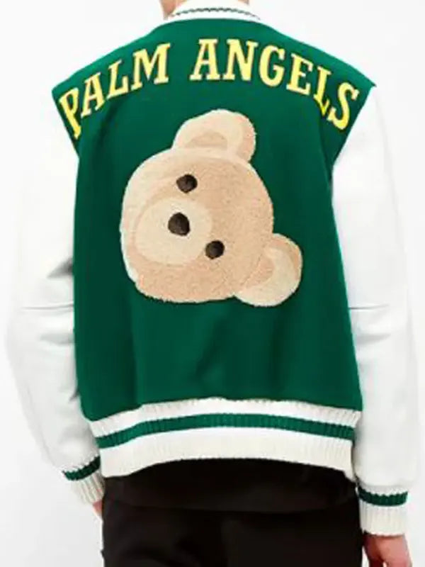 Palm Angels Varsity Jacket Green
