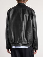 Sacai Leather Jacket Black