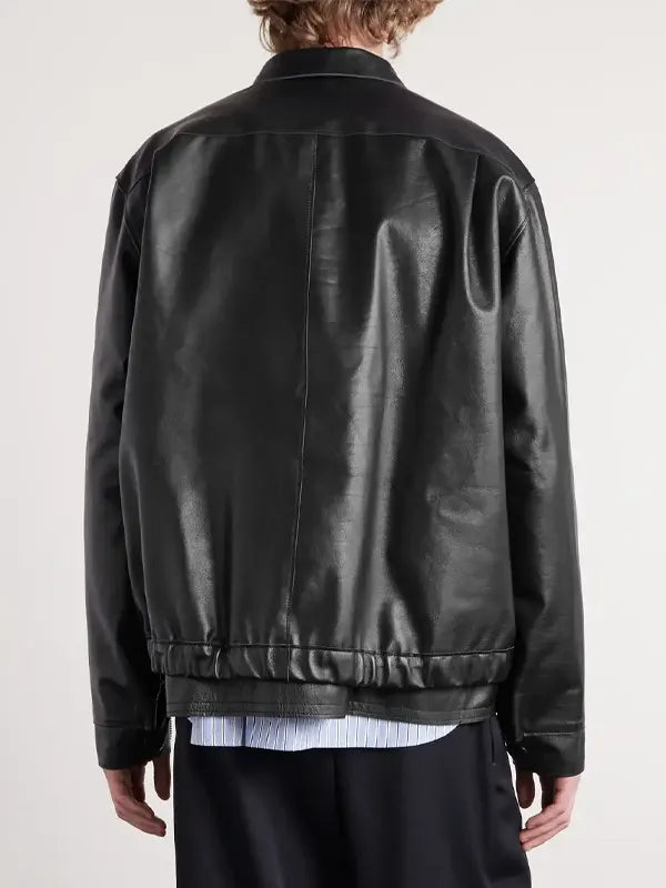 Sacai Leather Jacket Black
