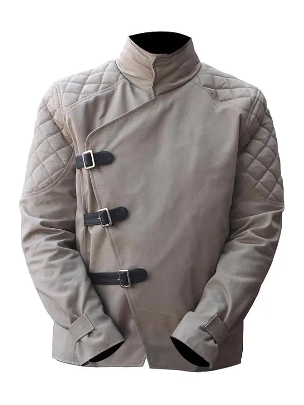 Men's Beige Jedi Cosplay Jacket - 80s Halloween Costume Outfit