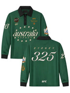 Mens-Green-Black-UFC-325-Rugby-Polo
