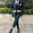 Mens Tuxedo Dark Green Three Piece Suit
