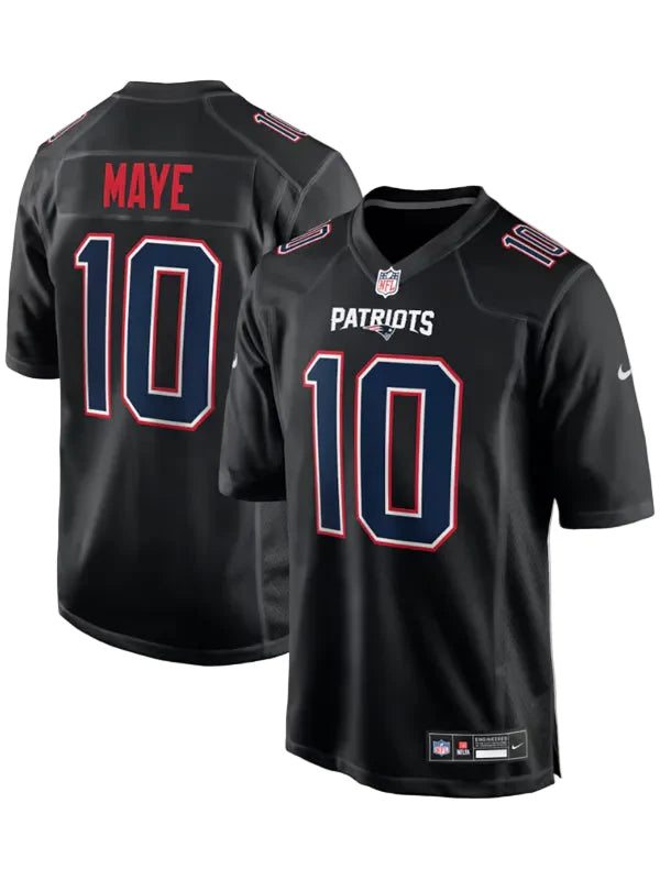 Mens-Nike-Drake-Maye-Carbon-Black-New-England-Patriots-Fashion-Game-Jersey