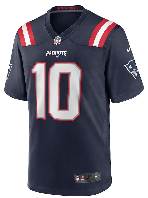 Mens-Nike-Drake-Maye-Navy-New-England-Patriots-Player-Game-Jersey