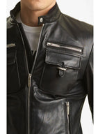 Mens-Slim-Fit-Leather-Motorcycle-Jacket-Front