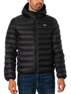 Mens Lacoste Puffer Jacket Black