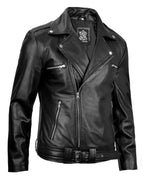 Mens Leather Motorcycle Jacket