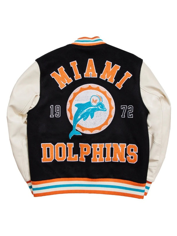 Miami Dolphins Throwback Varsity Jacket
